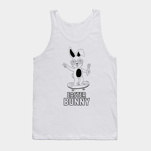 Easter Bunny. Funny and Cool Easter Design Tank Top by JK Mercha